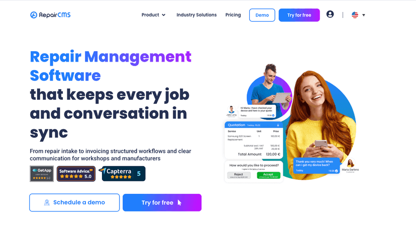 RepairCMS enterprise SaaS dashboard frontend built with React, Next.js, TypeScript, and Redux Toolkit